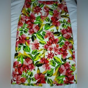 J Crew Number 2 Pencil Skirt Floral Stretch Twill